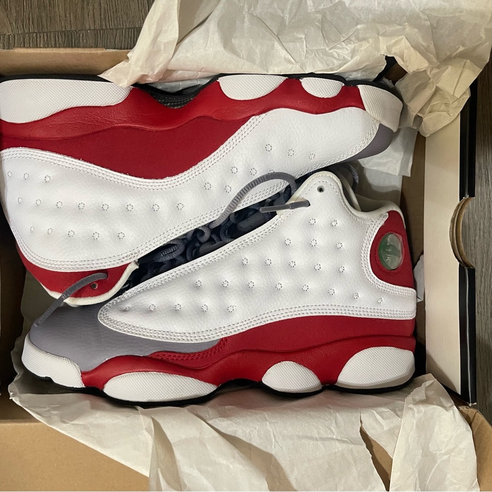 Jordan Kids Red and White Sneakers